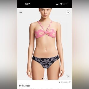 Pull&Bear Pink Floral Bikini
